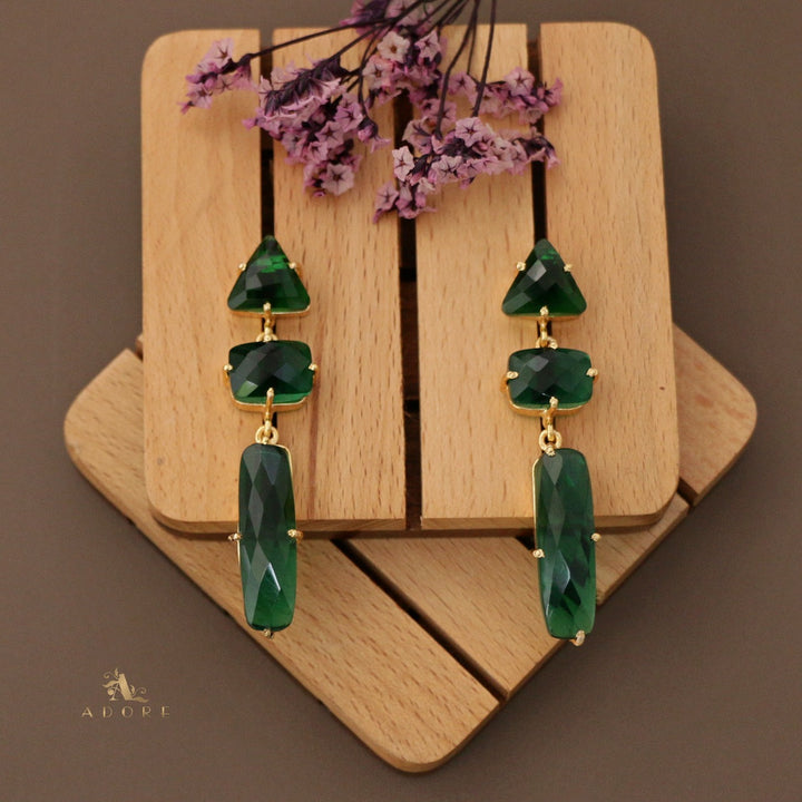 Yashmi Tri Shape Glossy Earring