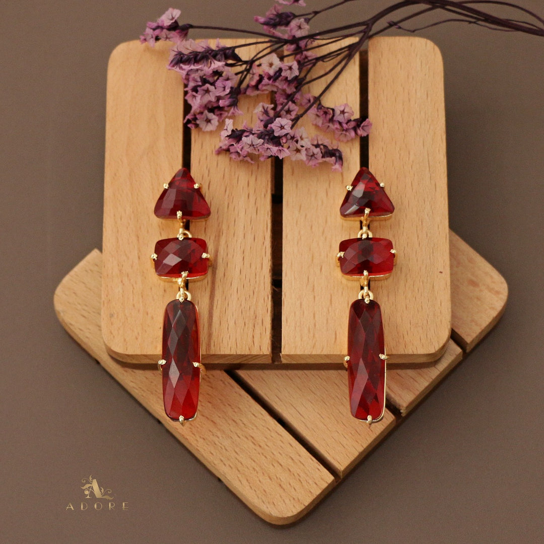 Yashmi Tri Shape Glossy Earring
