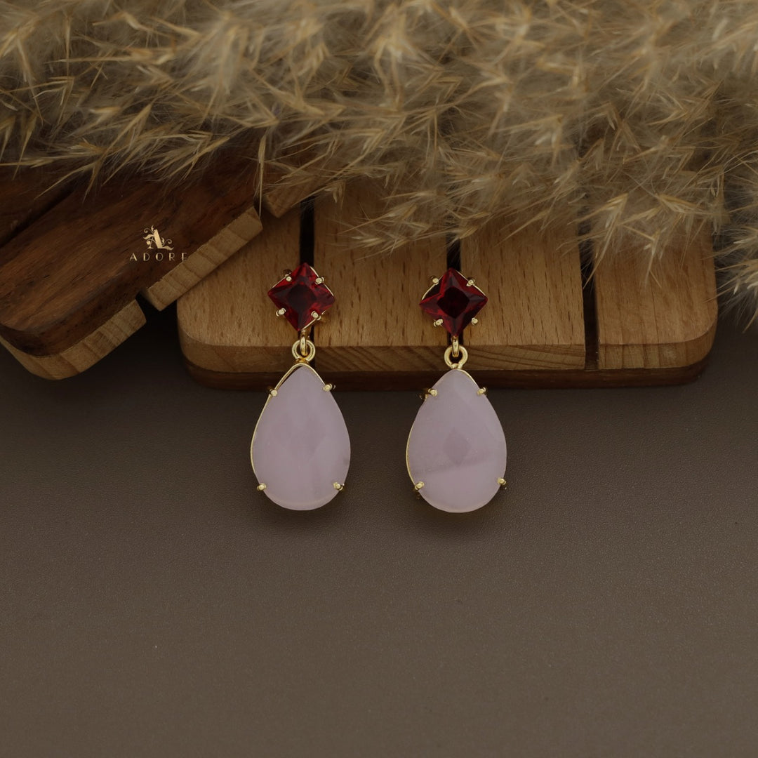 Zilora Glossy Diamond And Drop Claw Earring