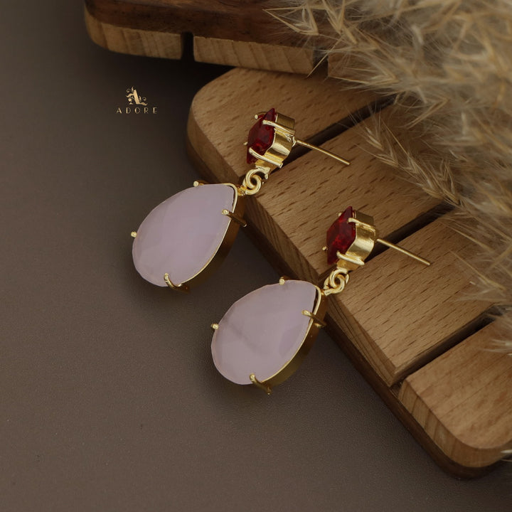 Zilora Glossy Diamond And Drop Claw Earring