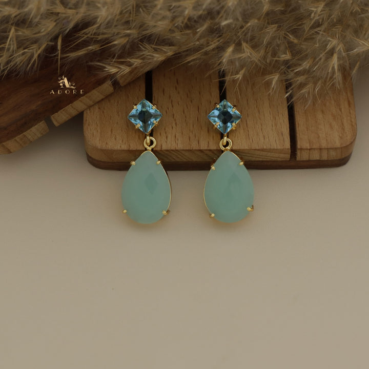 Zilora Glossy Diamond And Drop Claw Earring