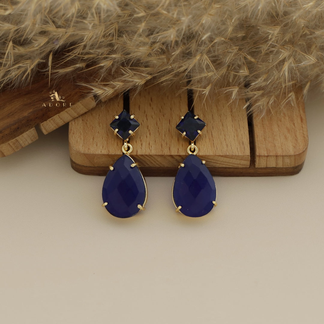 Zilora Glossy Diamond And Drop Claw Earring