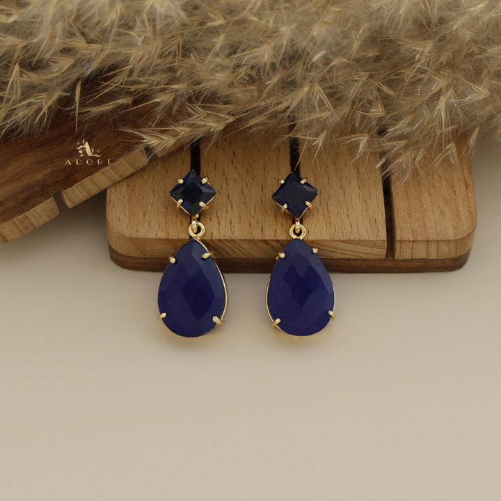 Zilora Glossy Diamond And Drop Claw Earring