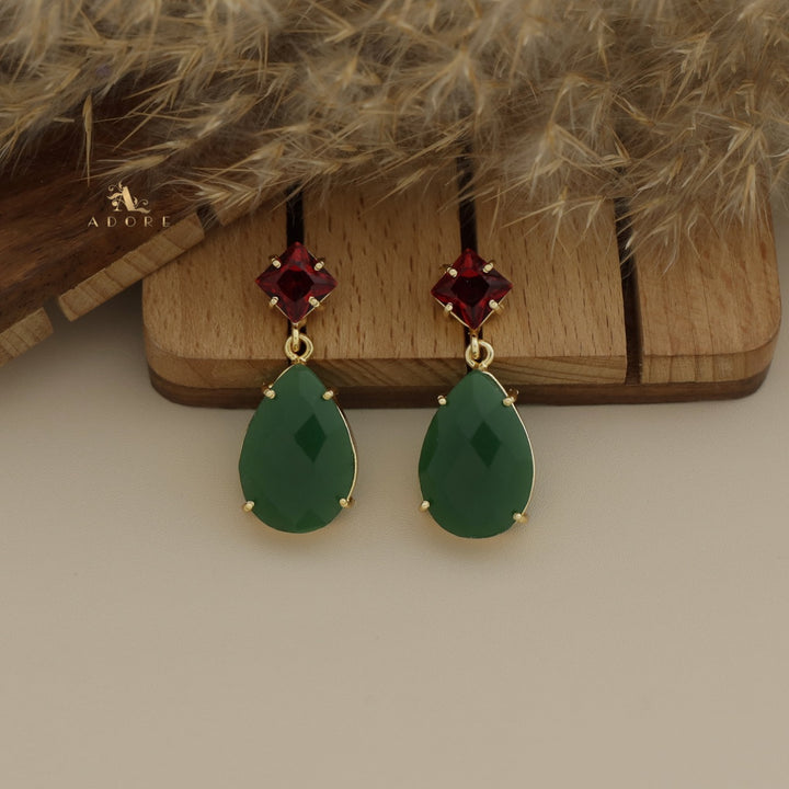Zilora Glossy Diamond And Drop Claw Earring