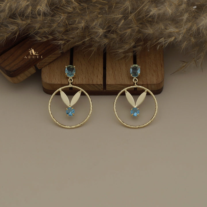 Rithu 2 Leafy Textured Hoop Earring