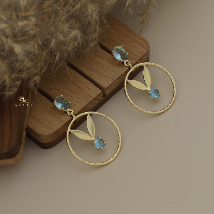 Rithu 2 Leafy Textured Hoop Earring