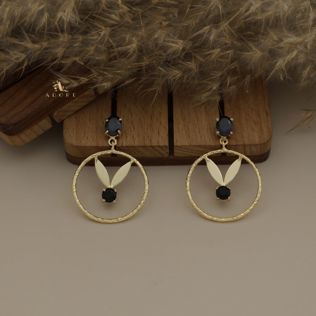 Rithu 2 Leafy Textured Hoop Earring
