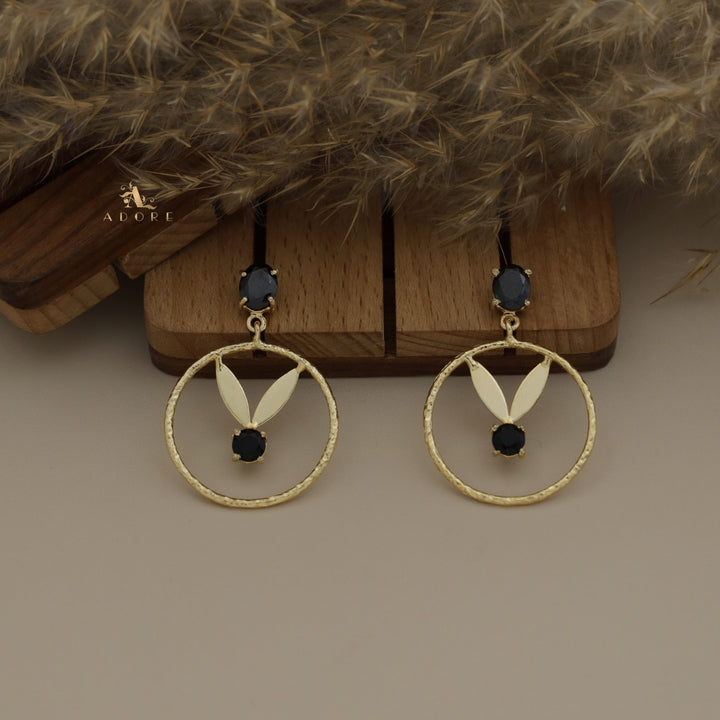 Rithu 2 Leafy Textured Hoop Earring