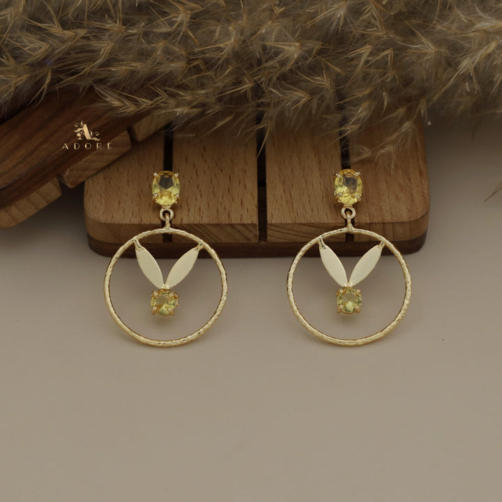 Rithu 2 Leafy Textured Hoop Earring