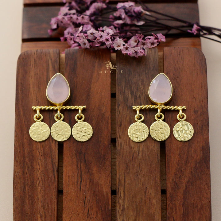 Glossy Irey Tri Hoop Drop Earring