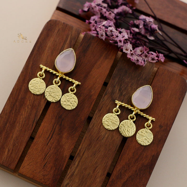Glossy Irey Tri Hoop Drop Earring