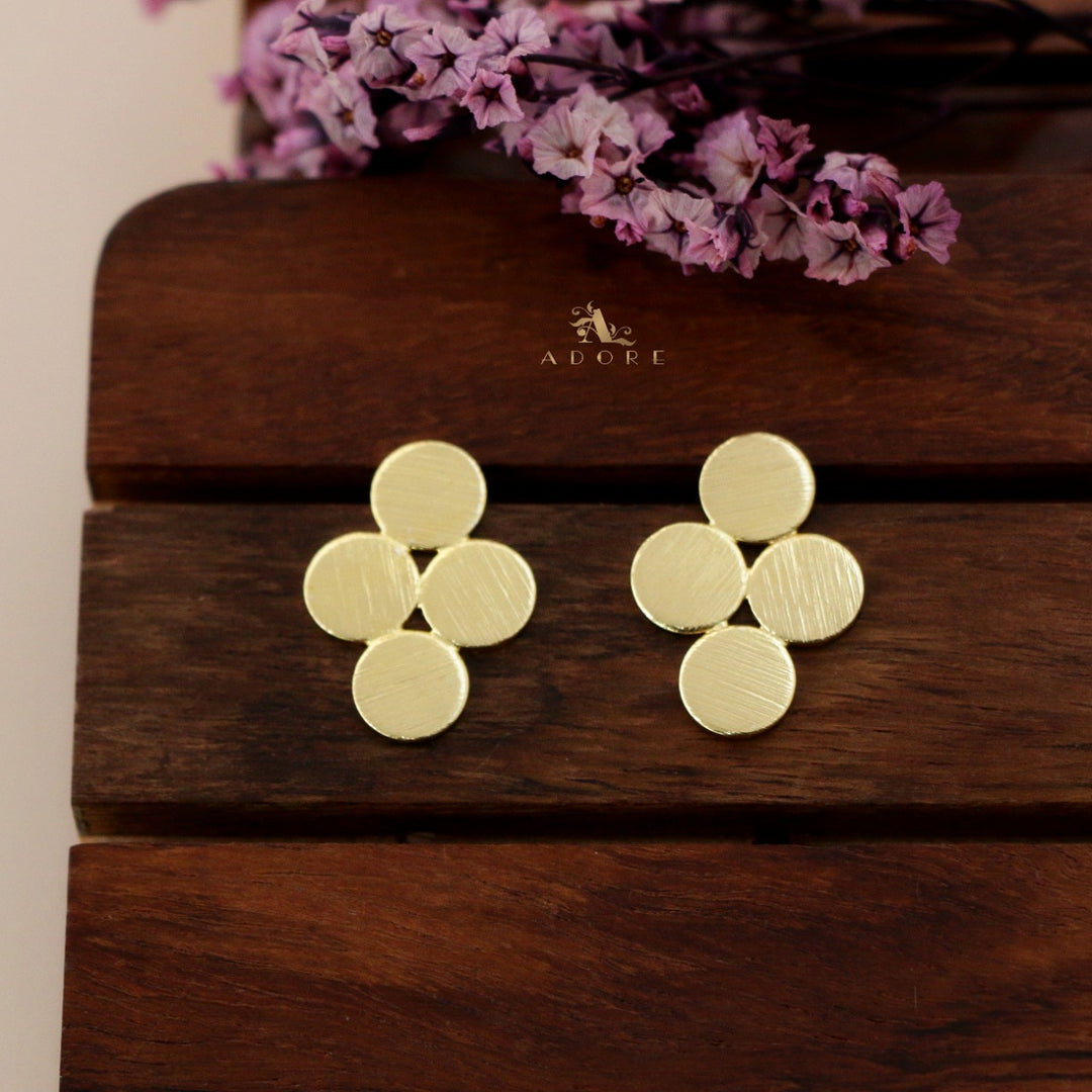 Golden Tetra Round Earring