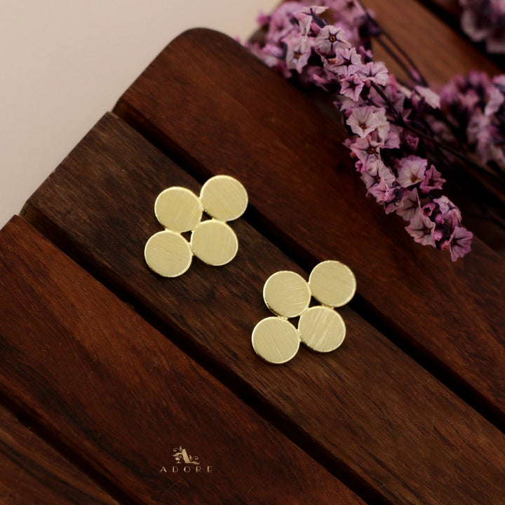 Golden Tetra Round Earring