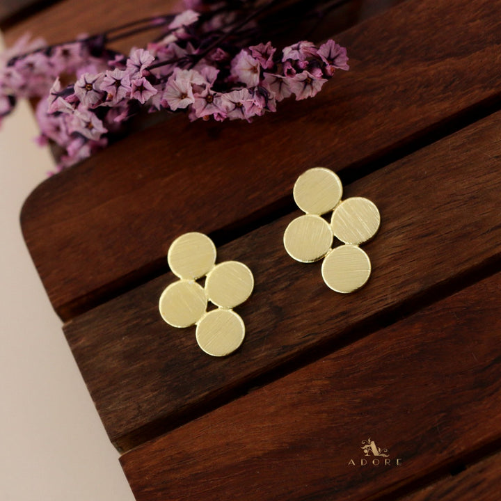Golden Tetra Round Earring
