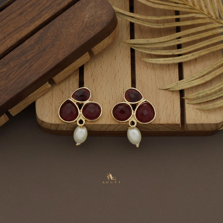 Nelle Glossy Pearl Drop Earring