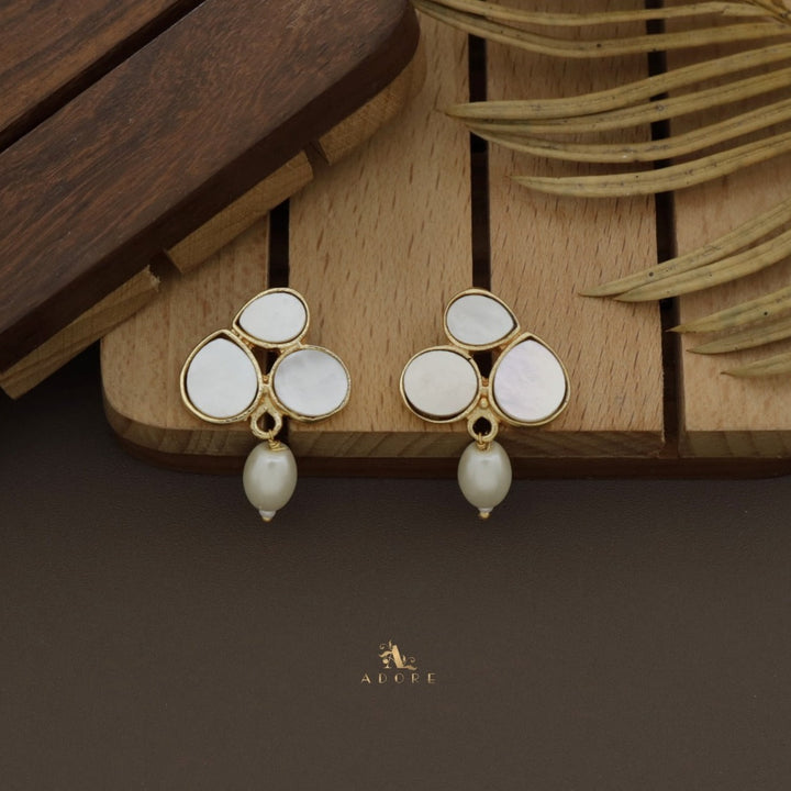 Nelle Glossy Pearl Drop Earring