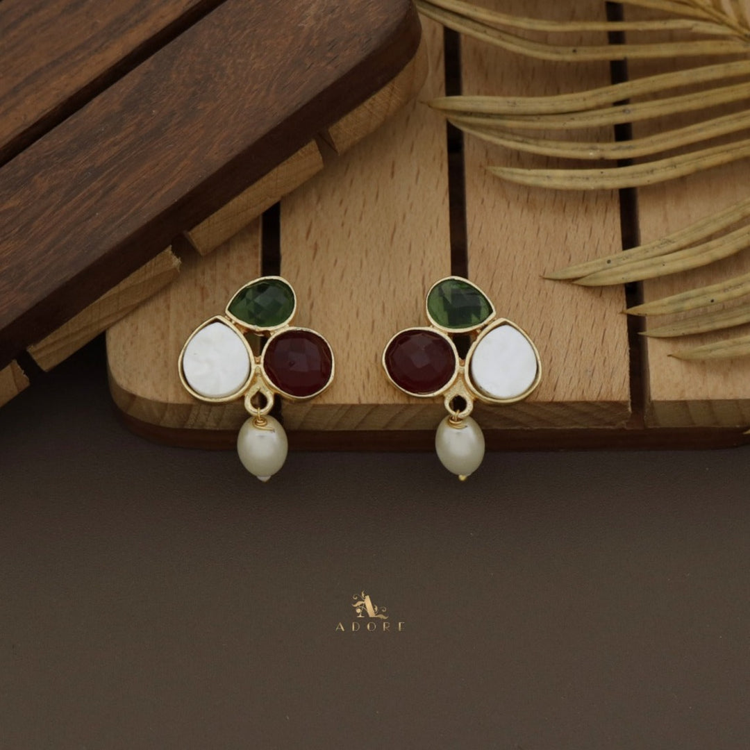 Nelle Glossy Pearl Drop Earring