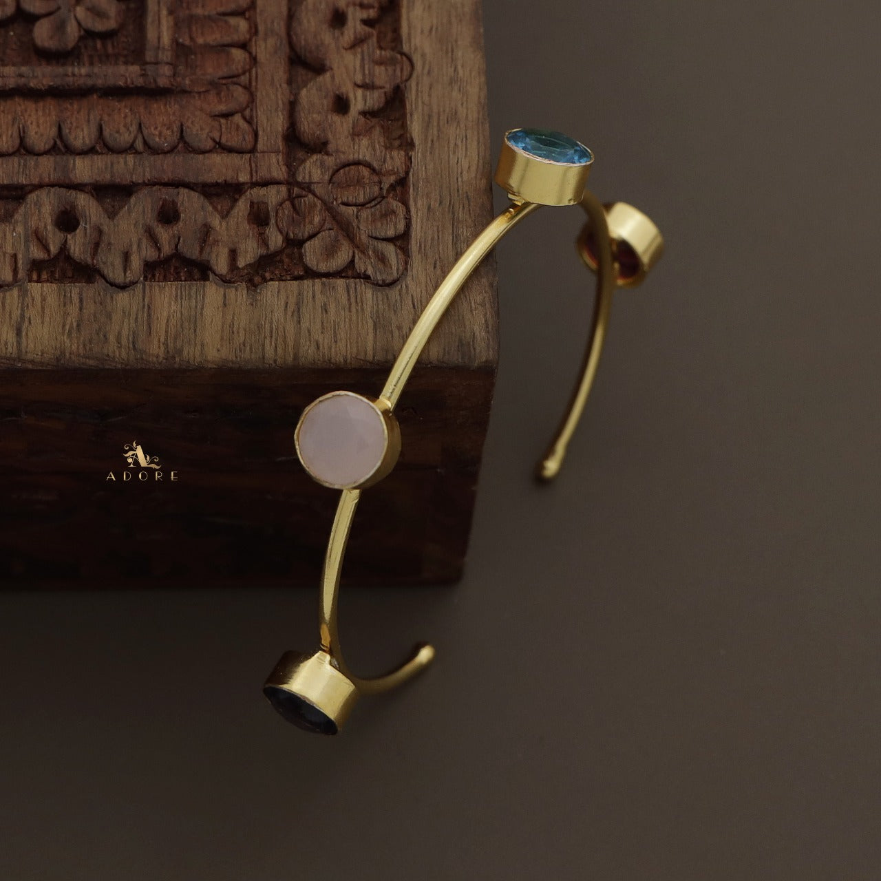 Multicolour 4 Stone Adjustable Bracelet (Colour Options)