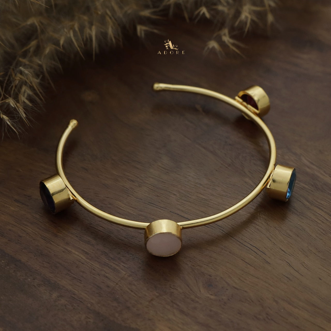 Multicolour 4 Stone Adjustable Bracelet (Colour Options)