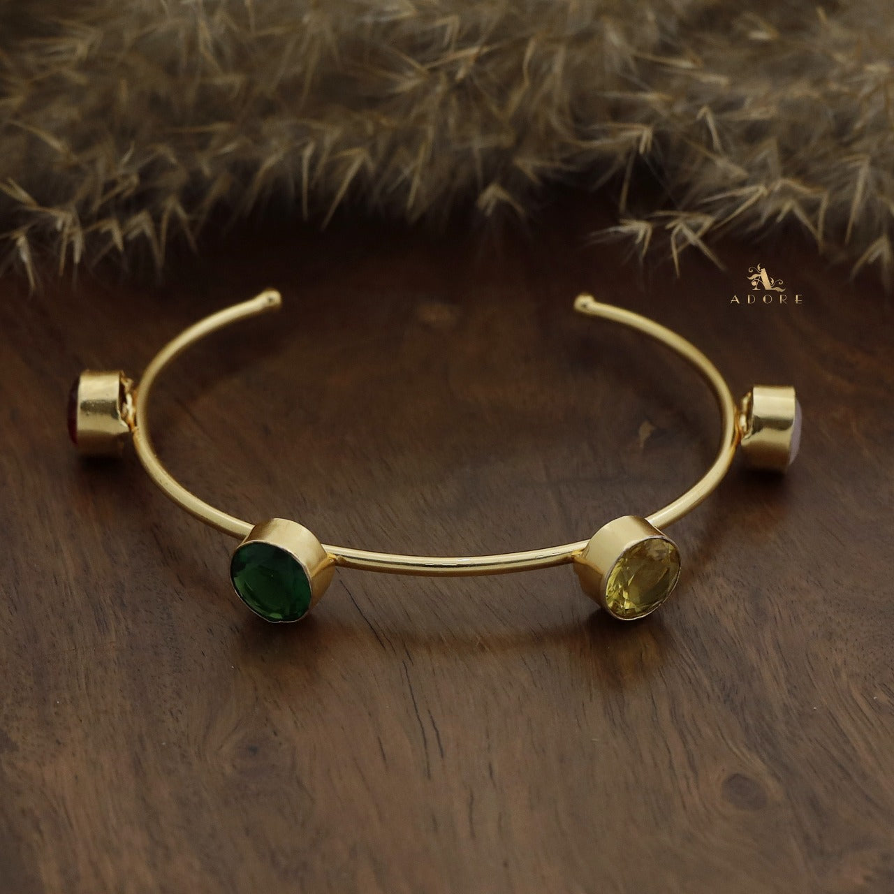 Multicolour 4 Stone Adjustable Bracelet (Colour Options)