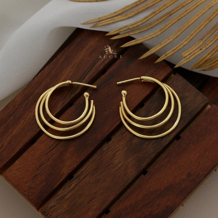 Amvi Tri Hoop Earring