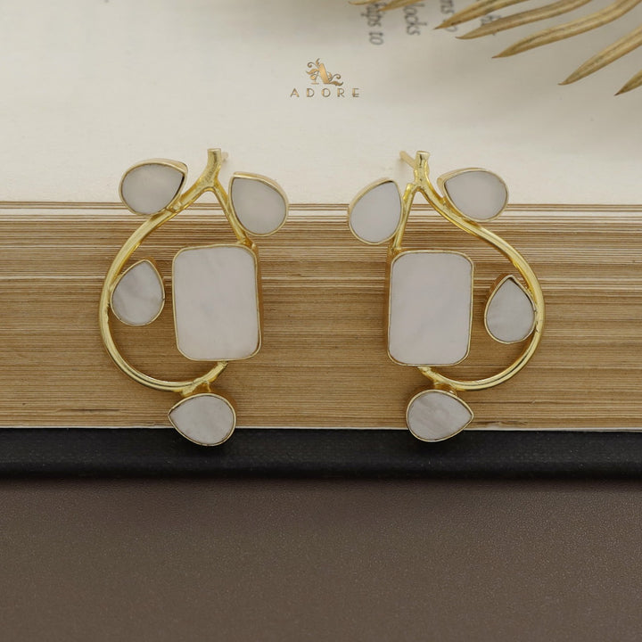 Aviva Rectangle Glossy Earring
