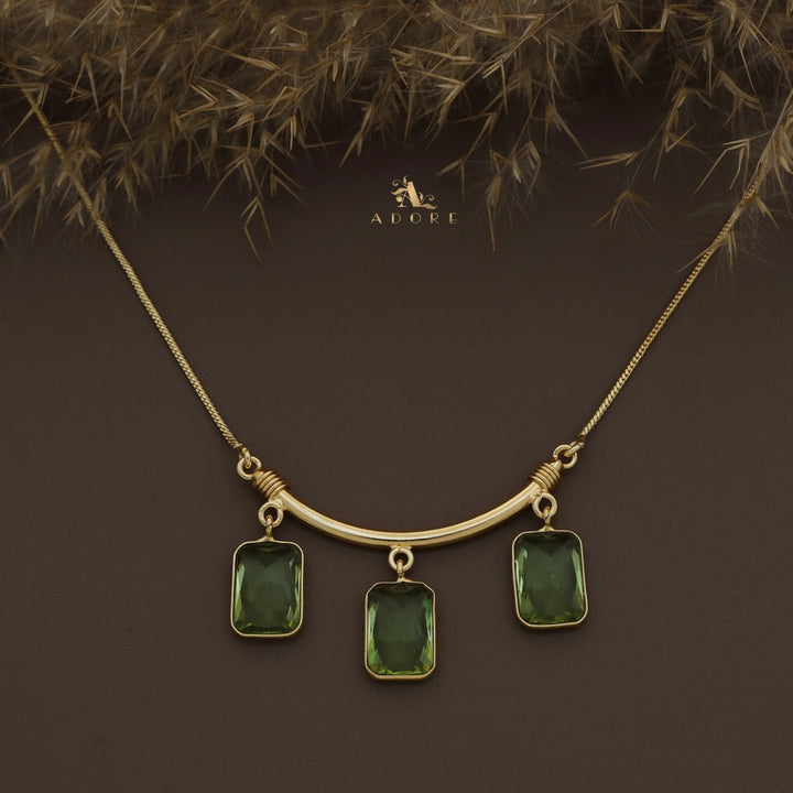 Amba 3 Glossy Rectangular Neckpiece