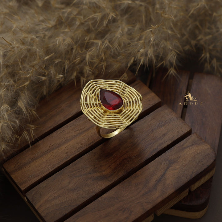 Tillie Glossy Drop Handmade Ring