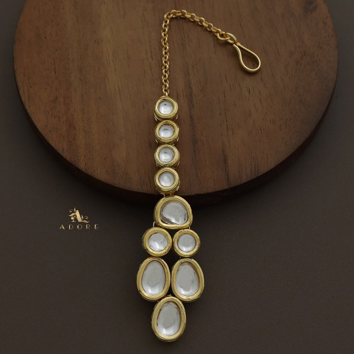 Bakthi Kundan Neckpiece With Earring + Tikka