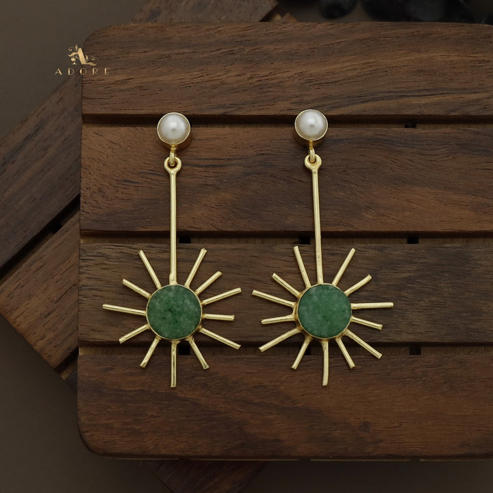 Pearly Sunny Druzy Earring