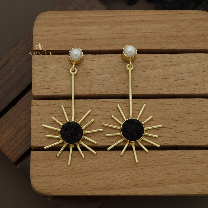 Pearly Sunny Druzy Earring