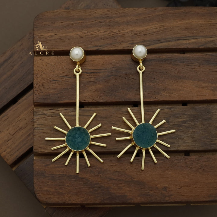 Pearly Sunny Druzy Earring