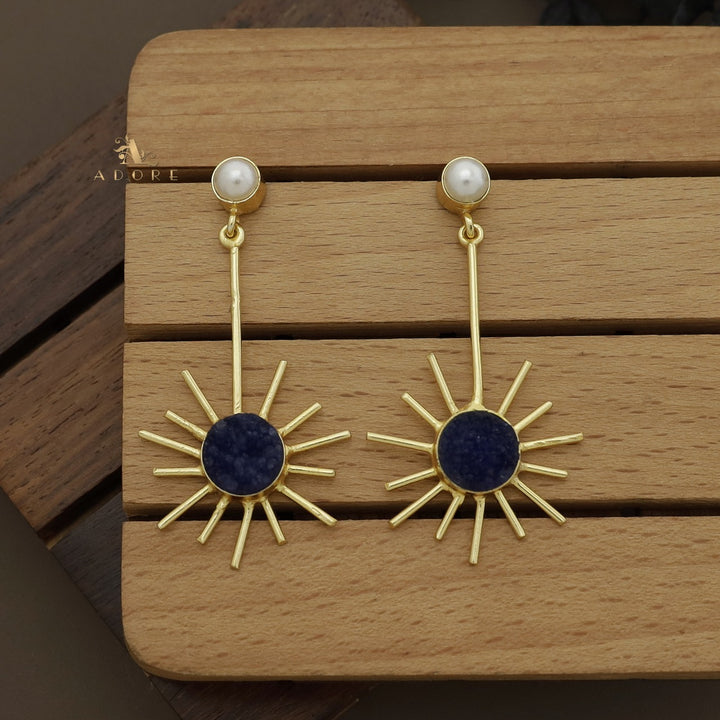 Pearly Sunny Druzy Earring