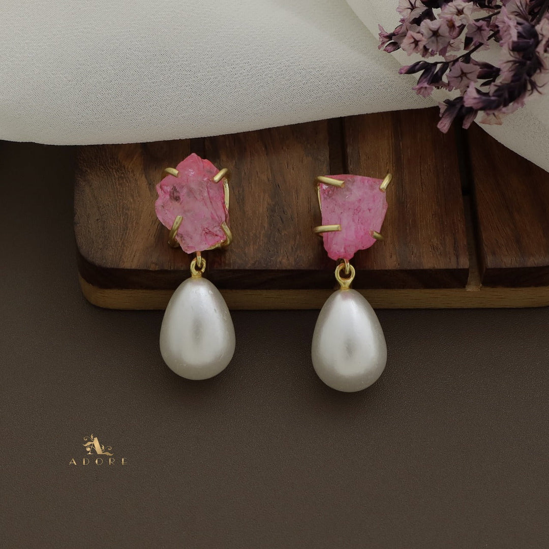 Jaime Dyed Stone Pearl Neckpiece With Earring