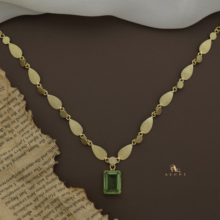 Emaya Glossy Rectangle  Neckpiece