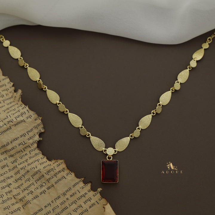 Emaya Glossy Rectangle  Neckpiece