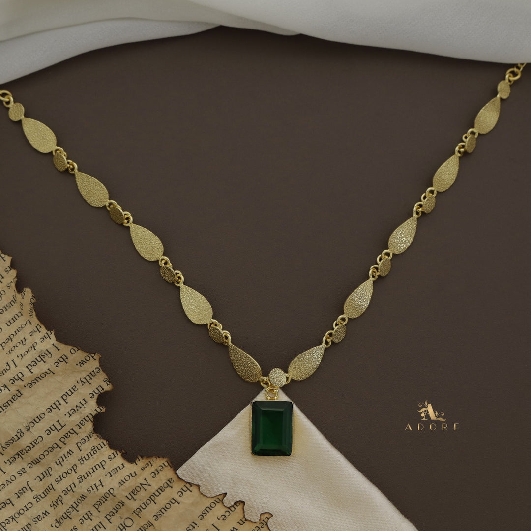 Emaya Glossy Rectangle  Neckpiece