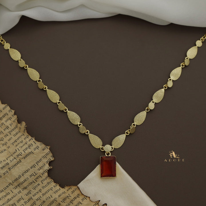 Emaya Glossy Rectangle  Neckpiece