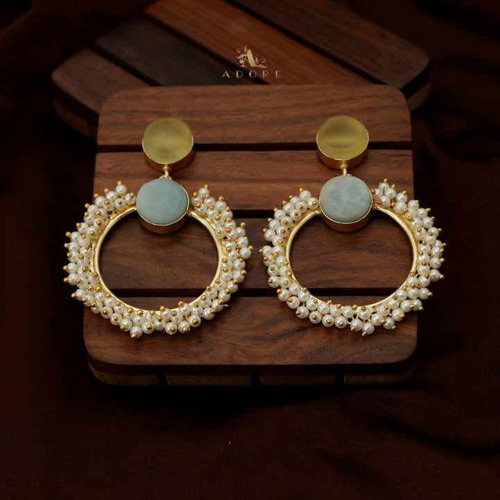 Multicolour Orbitary Pearl Earrings