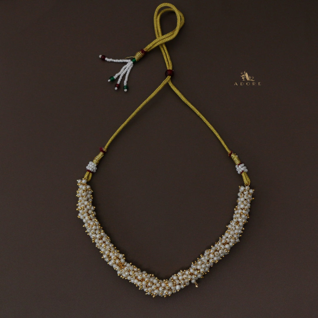 Aurelio Cluster Pearls Short Neckpiece