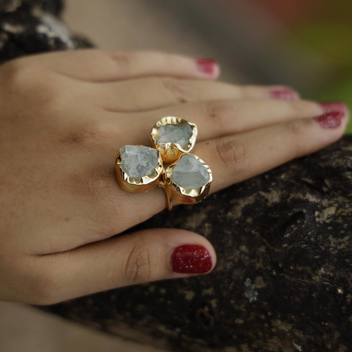 Ivona 3 Raw Stone Ring