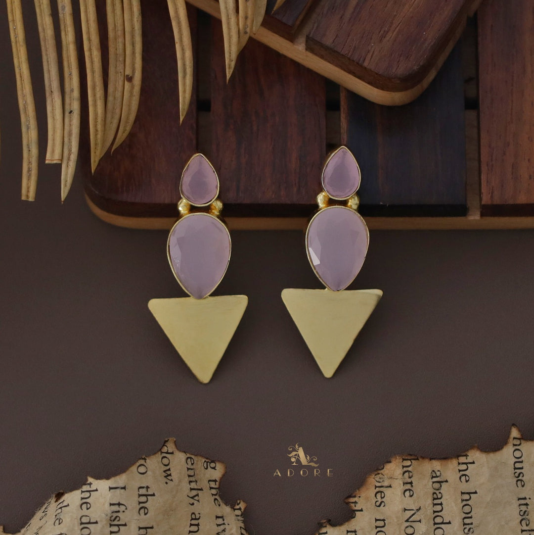 Evisha Glossy Drop Triangle Earring