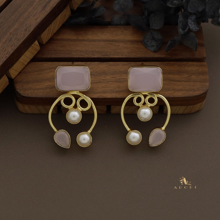 Vivian Pearl Glossy Rectangle Earring