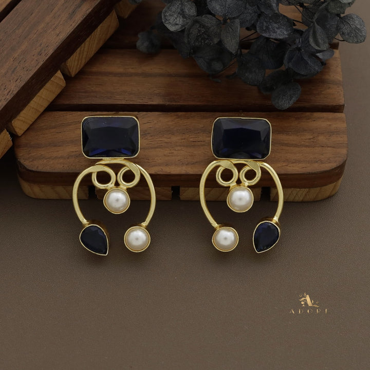 Vivian Pearl Glossy Rectangle Earring