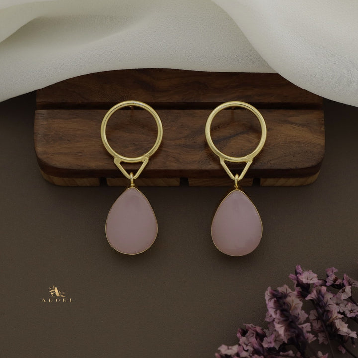 Lyra Golden Circle Drop Earring