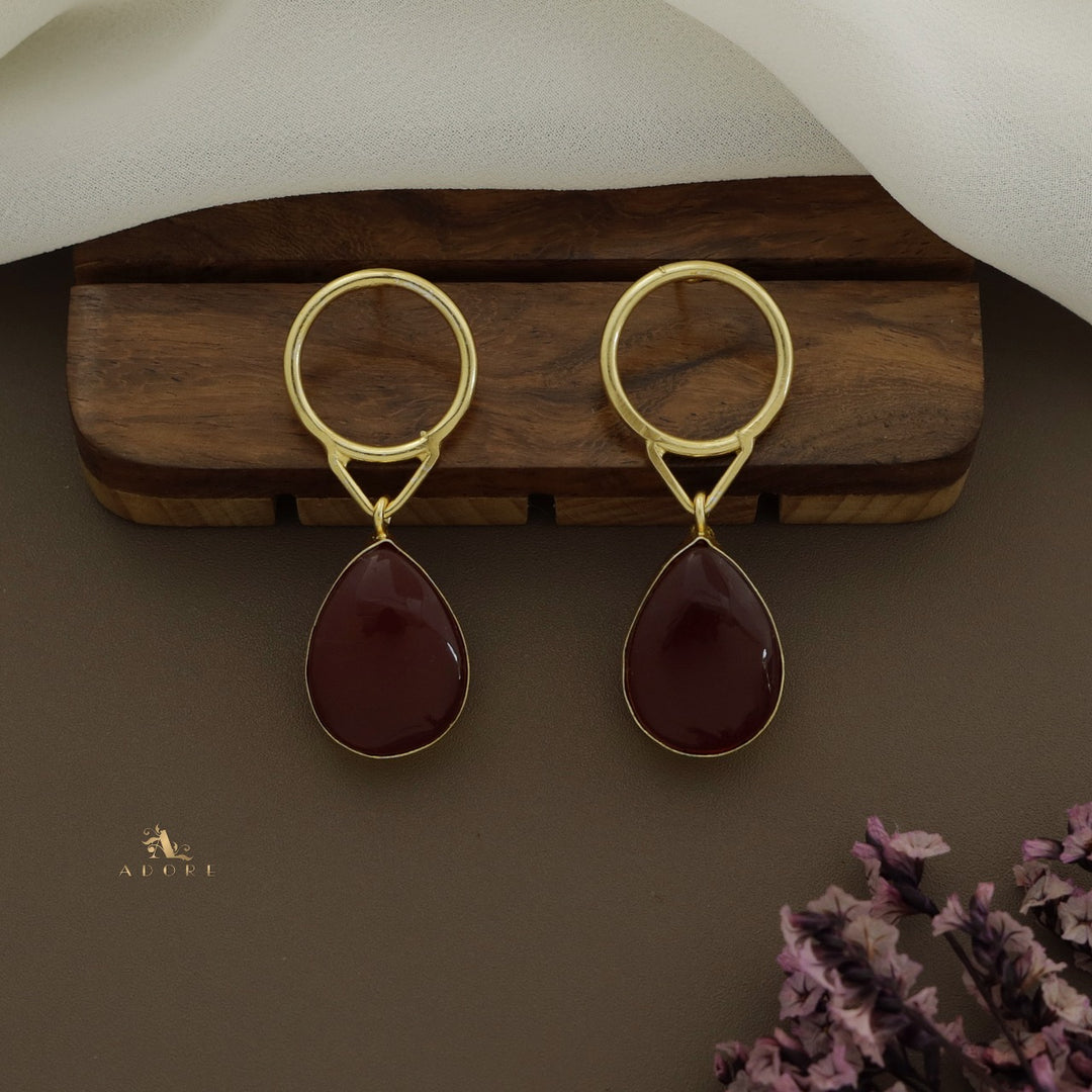 Lyra Golden Circle Drop Earring