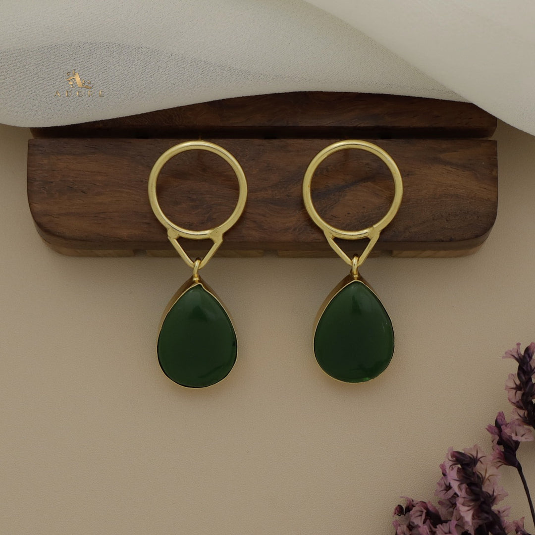 Lyra Golden Circle Drop Earring