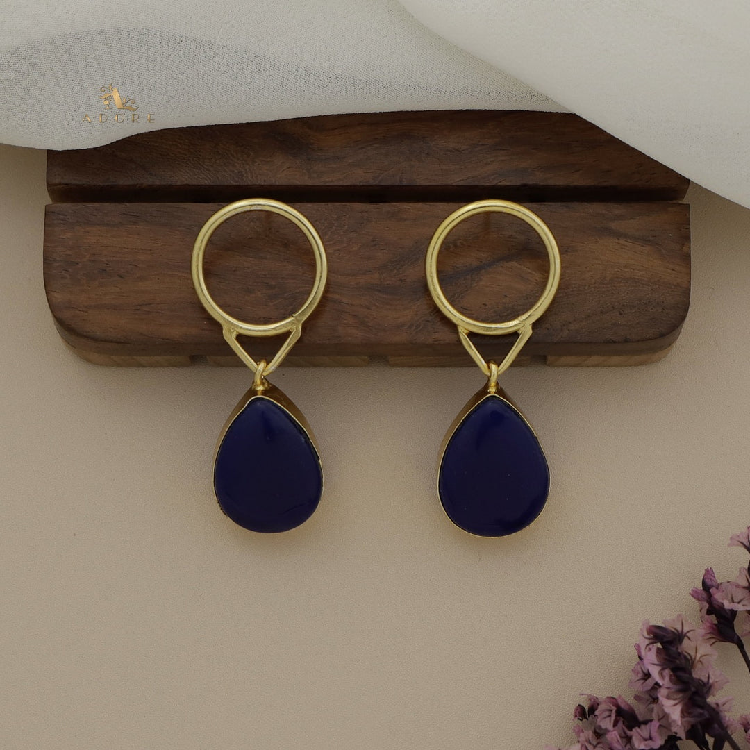 Lyra Golden Circle Drop Earring