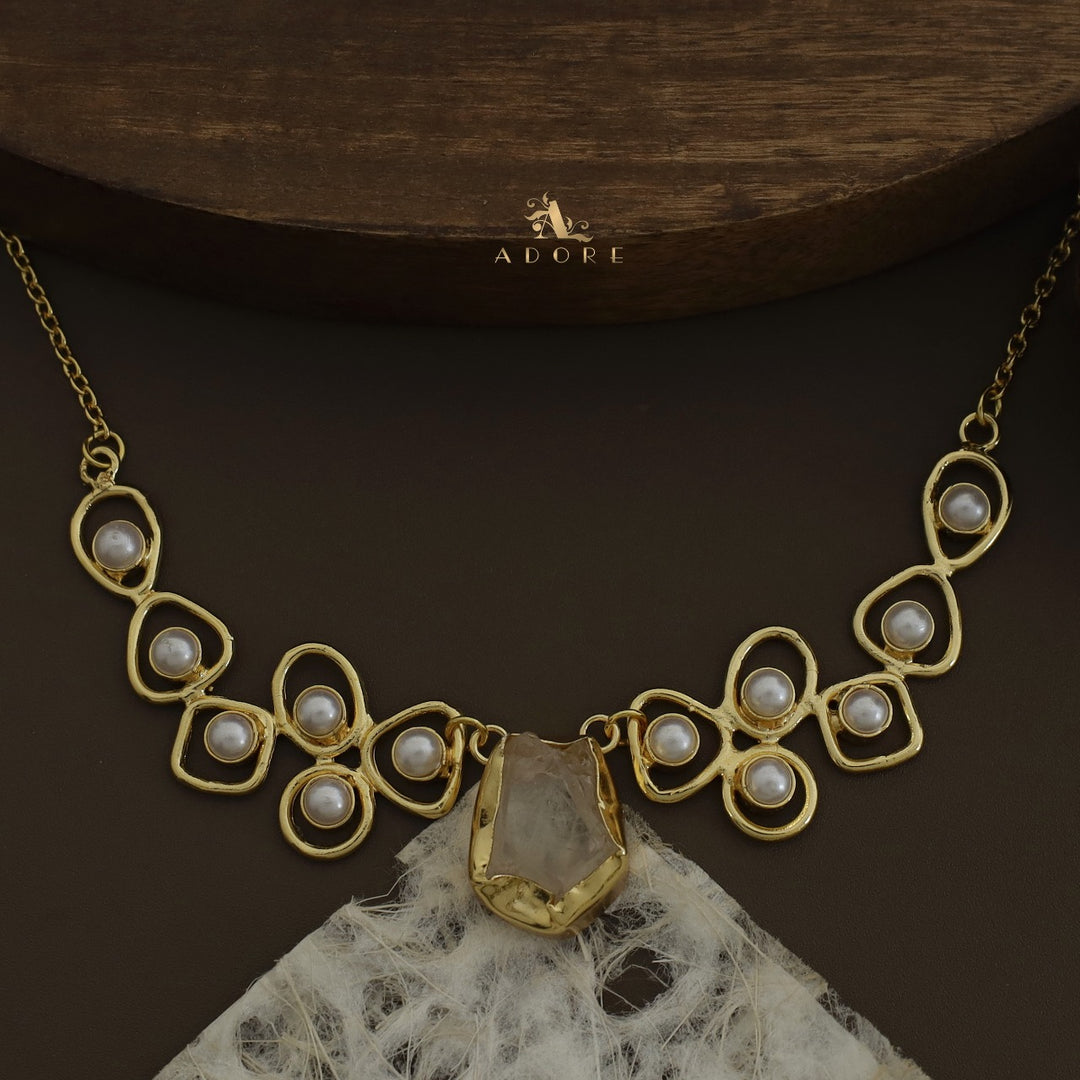 Sabera Raw Stone Pearl Neckpiece