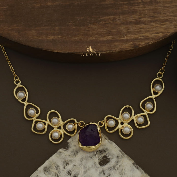 Sabera Raw Stone Pearl Neckpiece